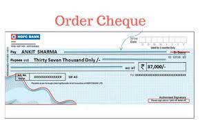 How to fill cheque - Order cheque 