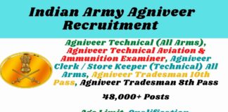 Indian Army Agniveer Recruitment 2022: Apply for 48000 posts under Agnipath Scheme Indian Army Agniveer Recruitment